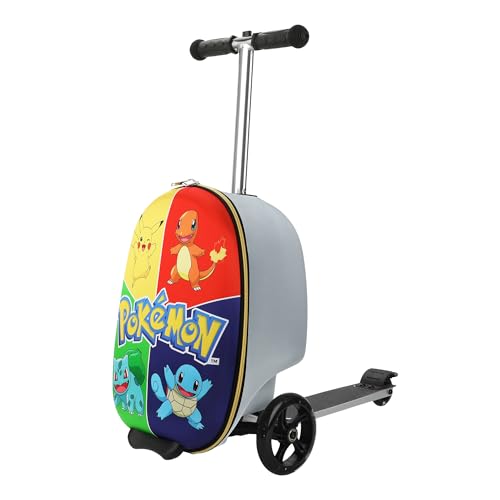 Bioworld Pokemon Character Art Scooter Youth Rolling Carry On Luggage