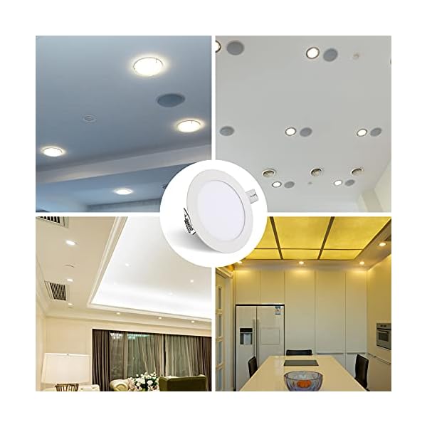 Bettizia LED Einbaustrahler Einbaustrahler LED Panellampe Rund Deckenstrahler Farbwechsel 3 in1 LED Panel IP44 Für… – Bild 8