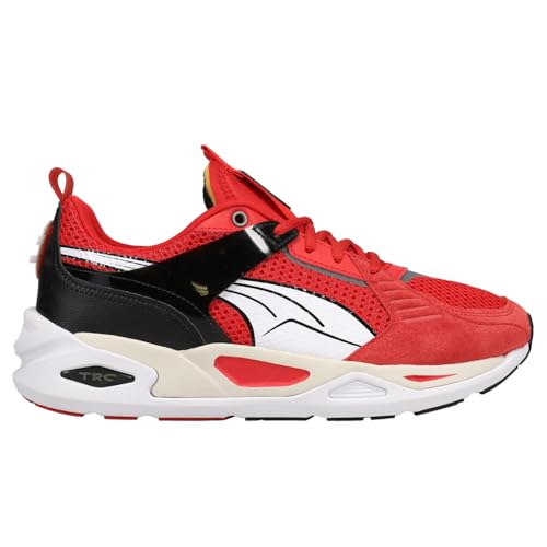PUMA Mens Scuderia Ferrari TRC Blaze Graphic Lace Up Sneakers Shoes Casual - Red