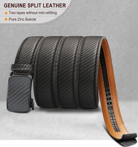 Image of BULLIANT Men's Ratchet Belt Nontrimmable-Click Belt Adjustable for Men Gift Lightweight 1 3 /8 inch