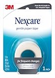 Nexcare Gentle Paper First Aid Tape, Tears Easily, For Frequent Gauze Changes, 1 Roll