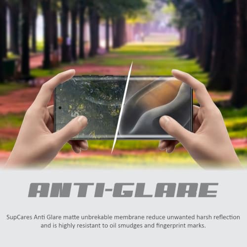 Image of SupCares TPU Anti Glare Matte Unbreakable Membrane Screen Protector for Motorola Edge 70 Fusion, Motorola Edge 70 Pro and Motorola Edge 70 Pro Plus (6.8 Inch) With Easy Self Installation Kit | Fingerprint Working | Edge to Edge Coverage