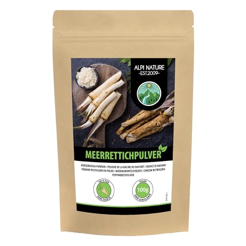 Alpi Nature Meerrettich gemahlen 100g, Meerrettich Wurzel gemahlen, Meerrettichwurzel Pulver