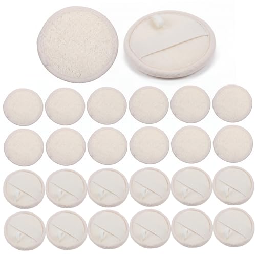 Tampons gommage visage luffa exfoliant x24 pour soin nettoyant éclat
