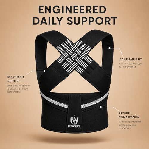 Image of Posture Corrector Belt For Men And Women Breathable Neoprene Back Support Belt Adjustable Back Straight Belt Shoulder And Clavicle Support For Daily Posture Correction (Xcross)