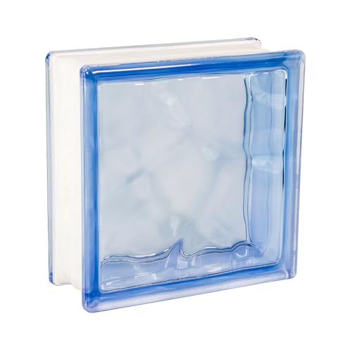 Bloques de cristal básicos en forma de nube, azul oscuro, 19 x 19 x 8 cm, 6 unidades