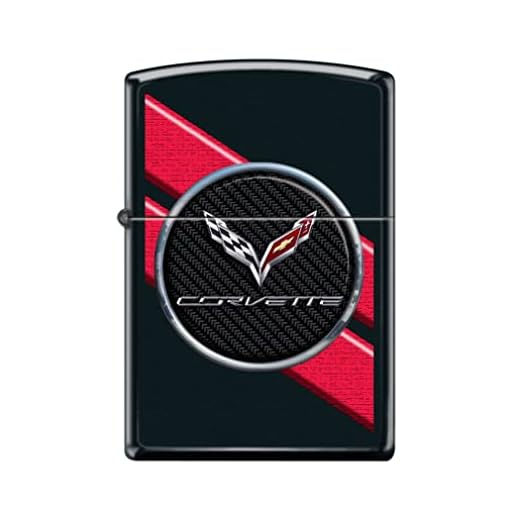 Zippo Lighter- Chevy Chevrolet Corvette Black Matte Windproof Lighter #Z5220