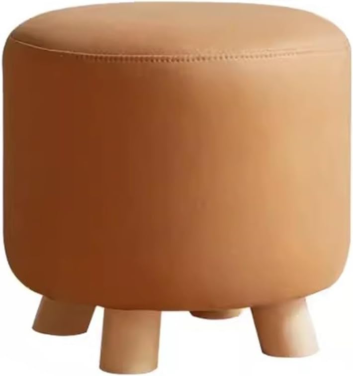 Foot Stool Wooden Modern Minimalist Living Room Entrance Nordic Shoe Changing Stool Home Small Low Stool Entryway Bench(C)