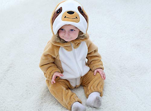 Doladola Baby Jongens Meisjes Cartoon Animal Hooded Rompertjes Baby Pyjama Romper - Image 3