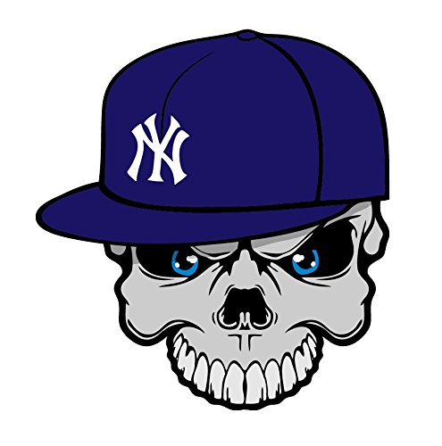 Yankee Scull Auto Car Bumper Window Decal Graphic Vinyl Sticker 7.5x7