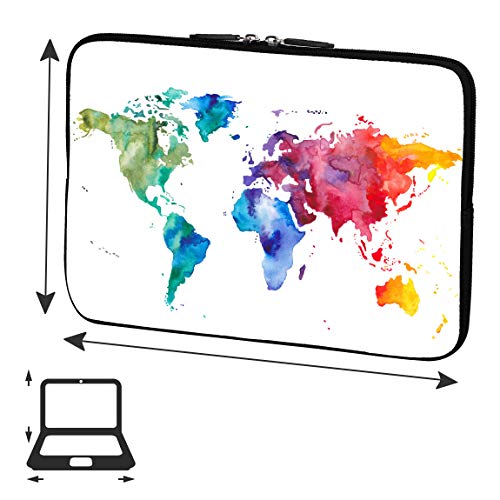 PEDEA Housse de Protection Design pour Ordinateur Portable jusqu'à 15,6 (39,6 cm) Couleur World