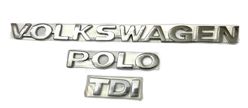 Car Name Emblem Monogram Logo Sign Badge Decals Sticker Chrome Plastic for (Volkswagen Polo TDI)