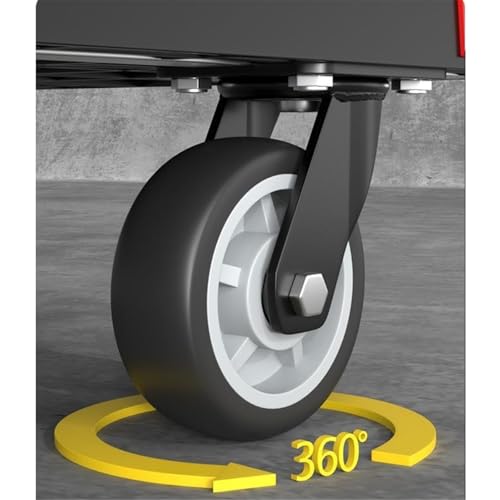 Carretilla de plataforma plegable con ruedas silenciosas 5 pulg miniatura 4