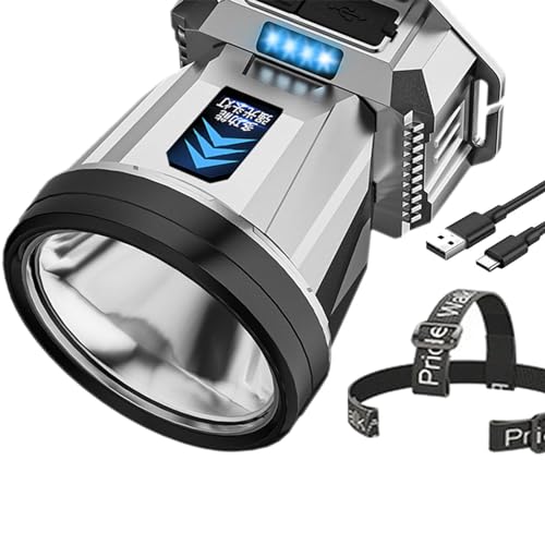 Linterna frontal LED recargable multifuncional con luz potente para correr 3