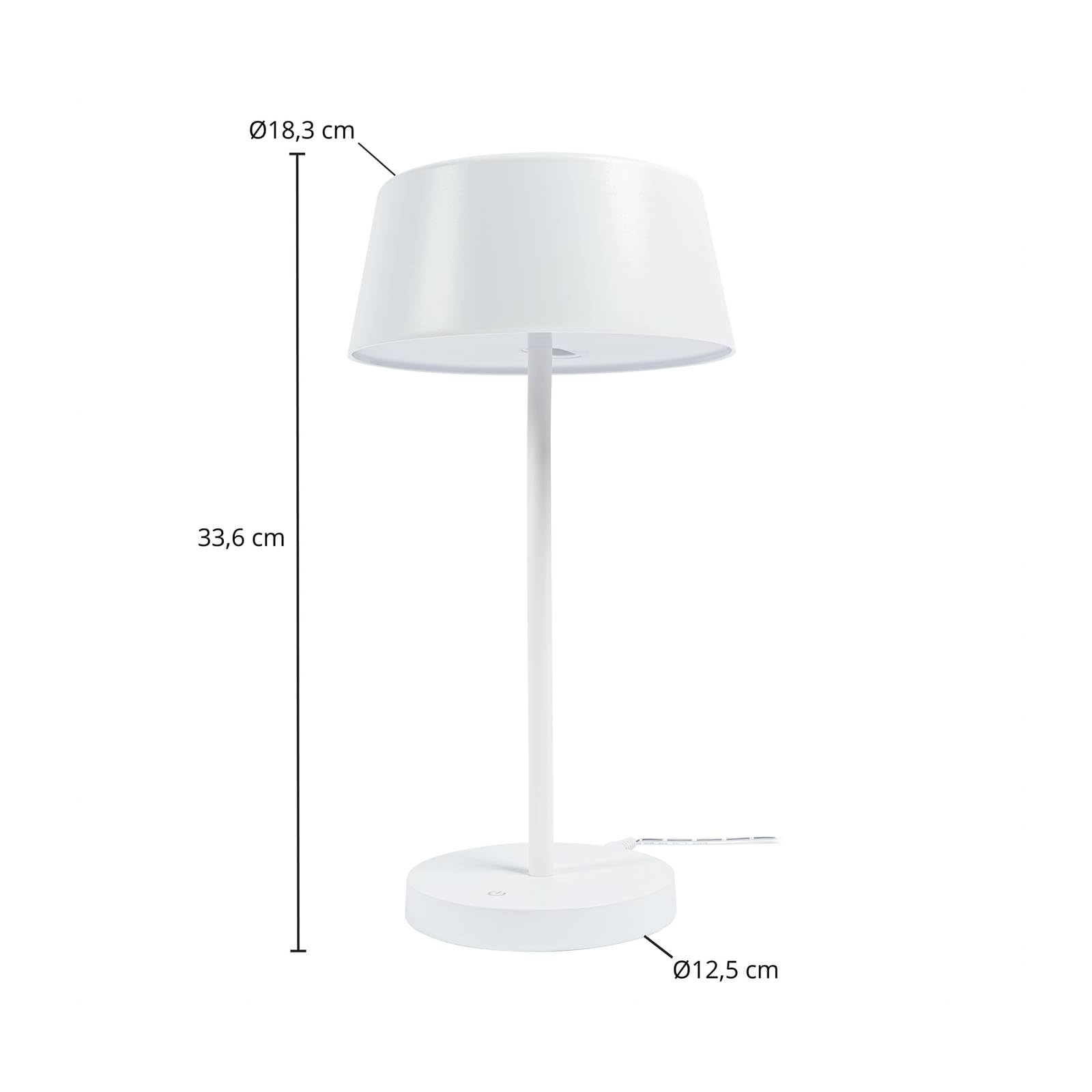 Lindby Lampada da tavolo LED dimmerabile (Scandinavo) colore Bianco, in Metallo ad es. Soggiorno & Sala pranzo lampadina inclusa lampada