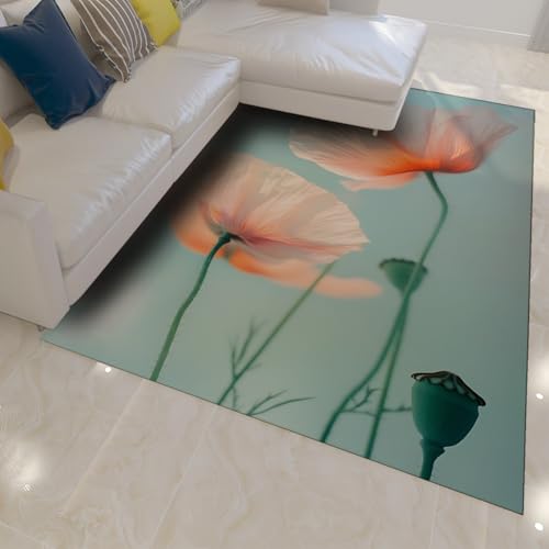 Tapis floraux naturels 60x90cm paillasson lavable salon - 3