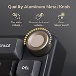 RK ROYAL KLUDGE R65 Wired Gaming Keyboard with Volume Knob, 60% Percent RGB Backlit Mechanical Keyboard Gasket Mount with PBT Keycaps, MDA Profile, QMK/VIA, 66 Keys Hot Swappable Cream Switch, Black - Image 3