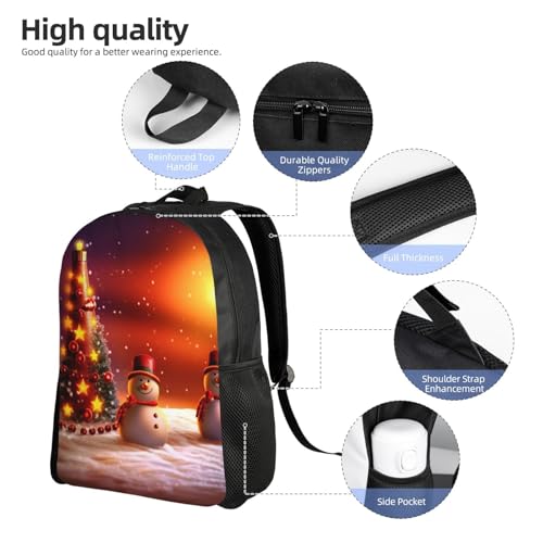 Mochila impermeable para senderismo con diseño navideño miniatura 5