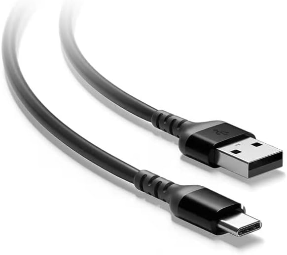 USB-A to USB-C Charging Cable Compatible with SteelSeries Arctis 7+ / 7P+ / 7X+Nova Pro Gaming Headset, GameDAC Gen 2 Kensington SlimBlade™ Pro Wireless Trackball (Black USB C Port)