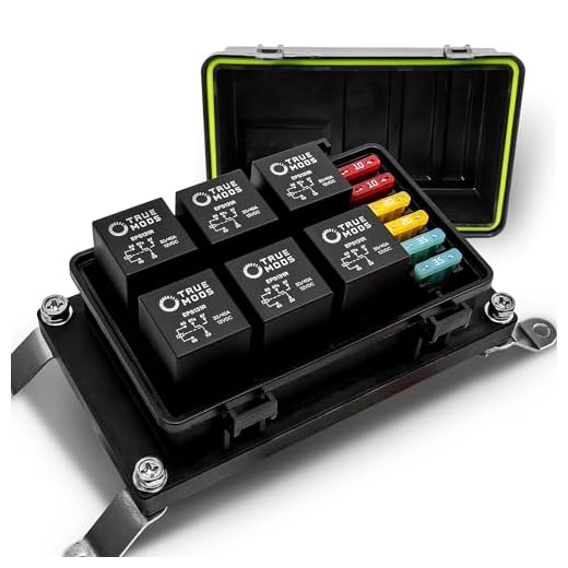 ONLINE LED STORE 12V Auto Waterproof Fuse Relay Box Block Kit [6 Bosch Style Relay Holder] [6 ATC/ATO Fuse Holder] [Relays & Fuses Included] Universal Relay for 12V Vehicles Cars Marine Boat Jeep
