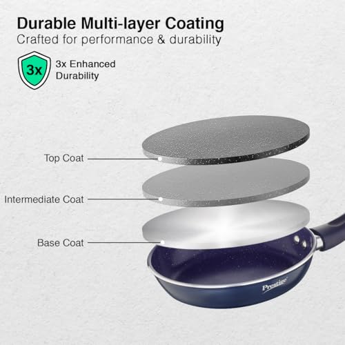 Image of Prestige Ceraglide Ceramic Coated 20 cm Non-Stick Fry Pan | Consumes Less Oil | PreferredFor High Heating & Even Heating | Stain-Resistant | Gas & Induction Compatible