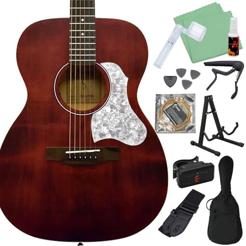 S.Yairi YEF-01 WRD アコースティックギター初心者12点セット エレアコギター OMシェイプ トップ単板 ケース付属 Primeraシリーズ Sヤイリ