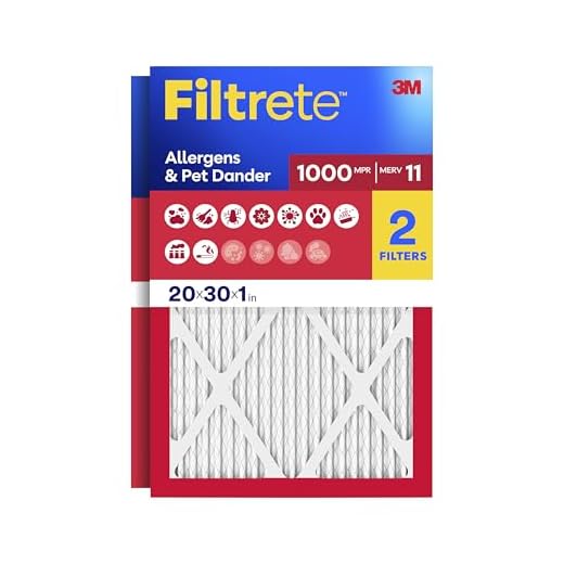 Filtrete 20x30x1 Air Filter, MERV 11, MPR 1000, 2 HVAC Filters