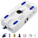 LATHEVEE Water Storage Bladder, 50 Gallon Portable Water Tank, Collapsible Water Storage Containers with Spigot, Large Capacity Water Bag for Emergency Water Storage, Garden, Camping - Transparent