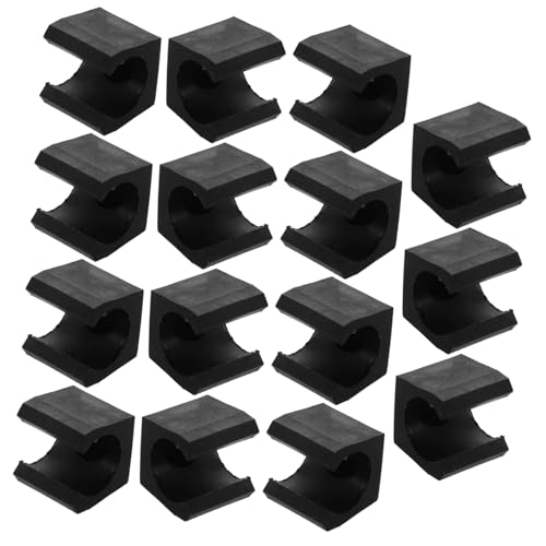 Yardwe Professional Wall Mount Cue 15pcs Wall Pole Clamp Fishing Rod Holder Cue Stick Holder Sports Equipment