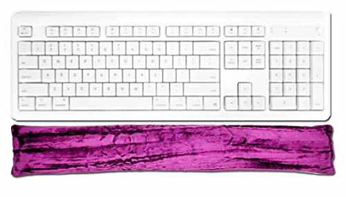Candi Andi Ergonomic Keyboard Wrist Rest Pad Handmade Desktop | Laptop - Flax Seed Filled - Colorful Crushed Velvet - Unscented or Lavender Scented - Majestic Purple