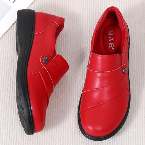 Image of QAE Loafers for Women Orthopedic Shoes Comfortable Slip-Ons Work Flats Womens Business Casual Dress Penny Loafers