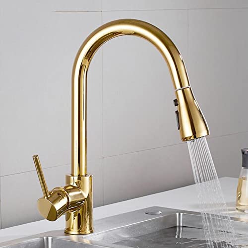Robinet de cuisine extractible pour nettoyer les grands éviers sans effort