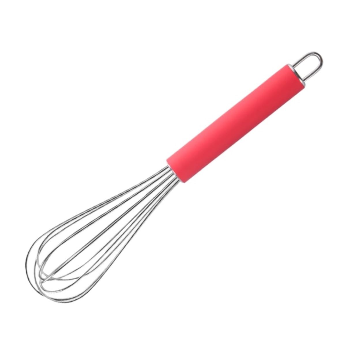 Varillas de Batir para Cocinar Batidor De Huevos Manual De Acero Inoxidable, Batidor De Huevos con Crema, Herramientas For Hornear Huevos, Espumar, Batir(Rot,24x4.5cm)