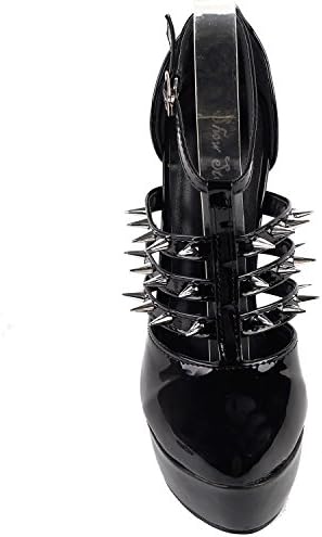 SHOW STORY New Bone High Heel Platform Bone Heels Shoes,LF80644BK38,7US,Black | Image 2