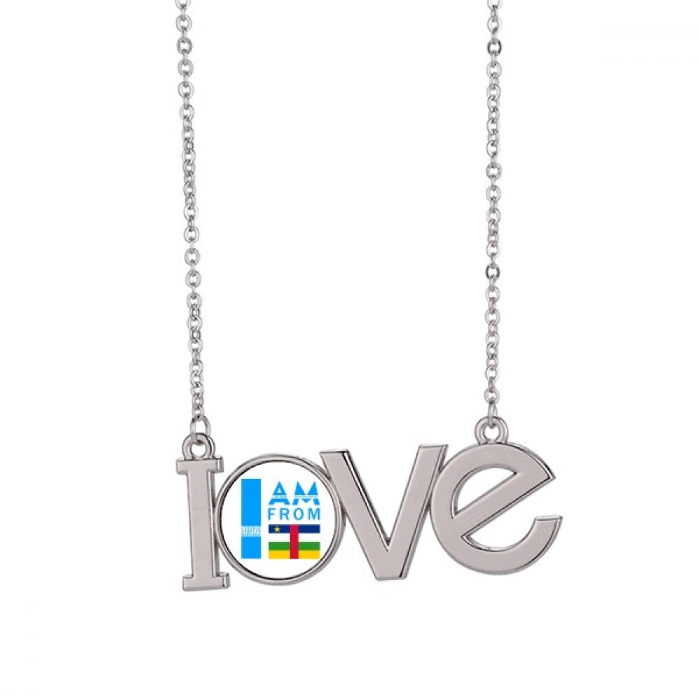 GenericI Am From Central African Republic Love Necklace Pendant Charm Jewelry