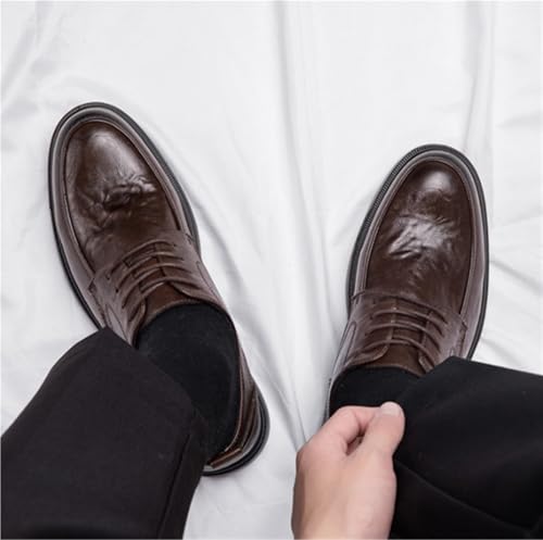 Platform Oxford Dress Classic Lace Up Shoes Lug Sole Heightening Soft Bottom Casual Anti-Slip Block Heel Business Modern Work Wedding Shoes3