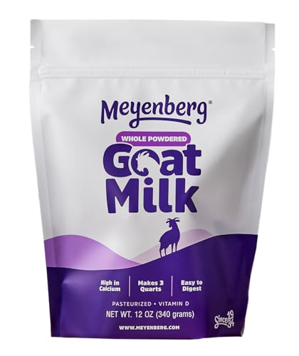 Meyenberg Whole Powdered Goat Milk, 12oz pouch, Kosher, Gluten FreeVitamin D, 1pk