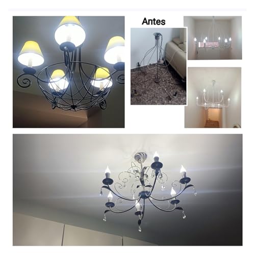 Ampoule LED à filament bougie E27 E14 lampe vis Edison variable lustre lot de 6