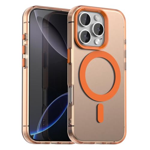 Coque rigide magnétique iPhone 13 Pro orange pour bureau