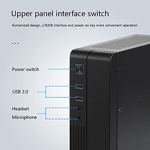 Vklopdsh MX02 Mini ITX Computer Case HTPC Chassis USB2.0 ITX Enclosure Industrial Control Chassis for Office Business