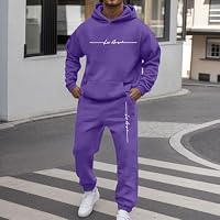 Trainingsanzug Herren Einfarbig Y2k Hoodie Langarm Hausanzug 2-Teilig Fitness Kapuzenpullover Jogginghose Zweiteiler Gym Set Tracksuit Sportanzug Freizeitanzug Sport Klamotten Baggy Jogginganzug – Ansicht 3