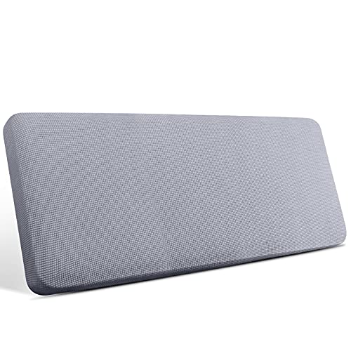 TAOCOCO Cushion Couch Cover for 3 Seat Chair Loveseat Bench Sofa Slipcover Furniture Protector Soft Replacement Spandex Stretch Jacquard Fabric Light Grey