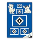 Hamburger SV HSV Aufkleber-Set Nachtleuchtend