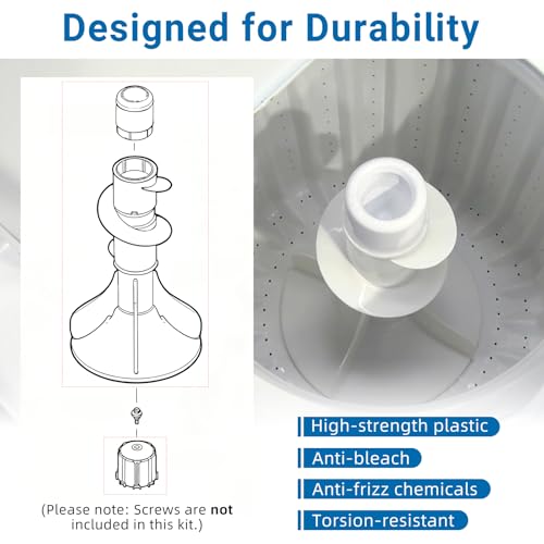 3-in-1 WH43X10034 WH43X139 WH43X10032 Washer Agitator Repair Kit Fits for GE Hotpoint Top Load Washers WH43X10034 Agitator + WH43X139 Fabric Softener Dispenser + WH43X10032 Coupler by HSJAWA - Image 4
