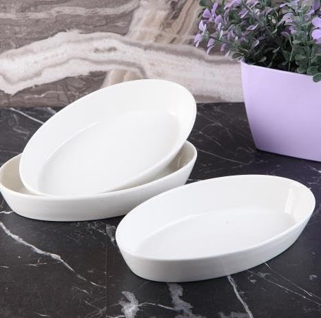 3 lü Porselen Kayık Tabak Çerezlik 16 * 10cm