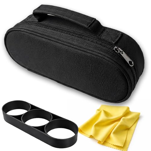 Custamix Sacoche Boule de Pétanque pour 3 Boules - Cochonnet Petanque en Bois, Mesureur,Panneau de séparation - Étui de Transport Solide - Accessoire Pétanque (Noir)