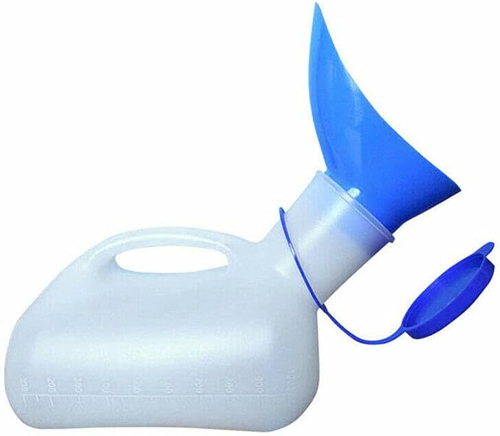 Orinal portátil 1000ml unisex con tapa antivuelco miniatura 1