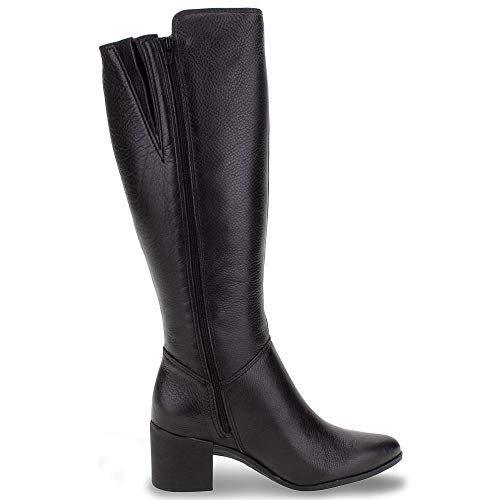 Bota Bottero Cano Longo Salto Médio Cor:Preto;Tamanho:35;Gênero:Mulher