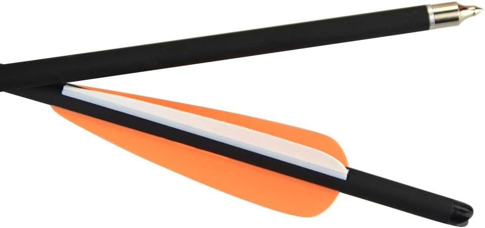 ZSHJGJR Crossbow Bolts Carbon Arrows 16/17/18/20/22 Inch Arrows Bolt Crossbolt Arrows with 4" vanes and Replaced Arrowhead/Tip 12 Pieces