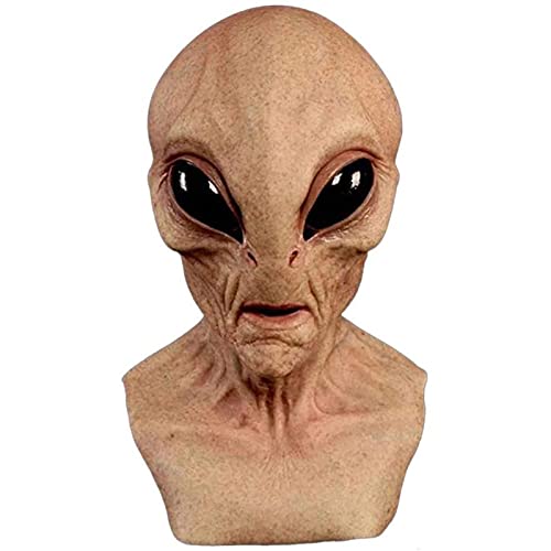 Máscara De Halloween Silicone Alien, Máscara De La Cabeza De Silicona Hecha A Mano Realista Máscara De La Cabeza De La Novedad Disfraz Fiesta De La Máscara Facial Disfraz Para Niños Y Adultos,Flesh Cover